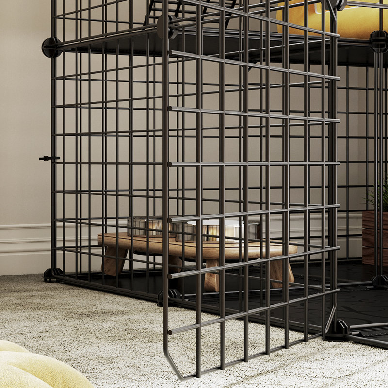 Cage à chat intérieure / extérieure en métal 4 couches avec hamac