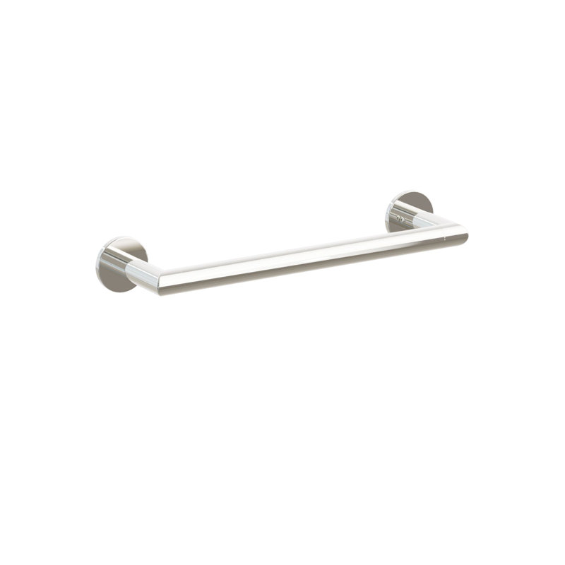 Porte-serviettes Emtek Modern Tubular Brass, Nickel poli, H 2 po x l 14 po x P 3,25 po