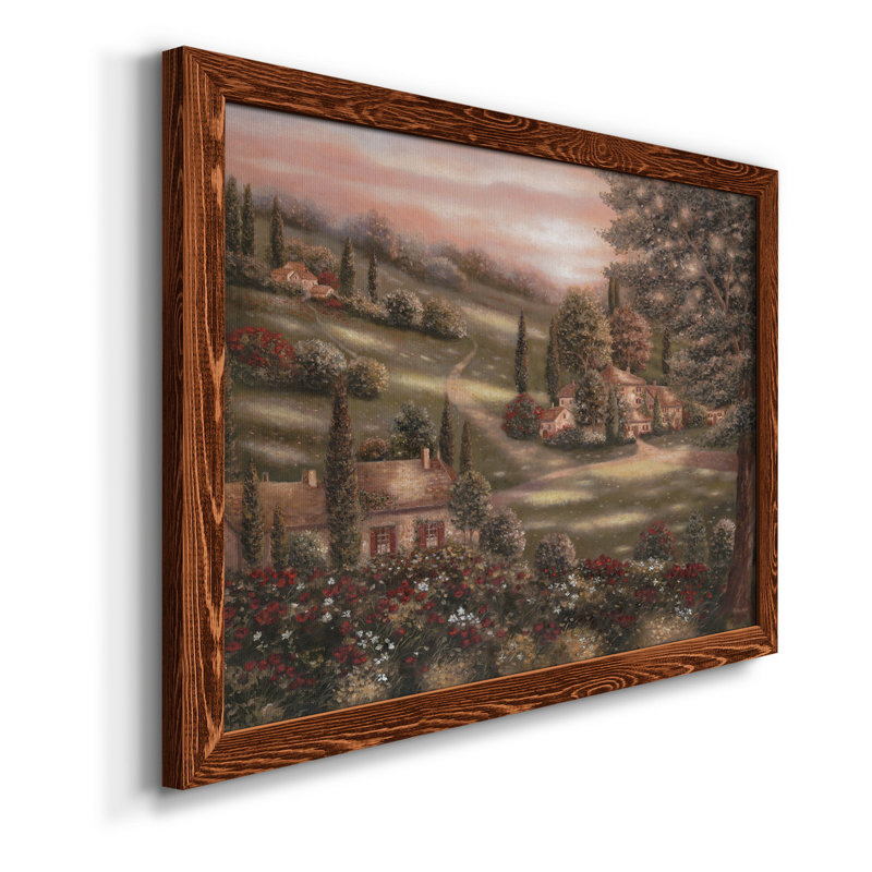 " Evening/Tuscany I ", 20" H x 24" W x 1" D, Maple Canvas Framed