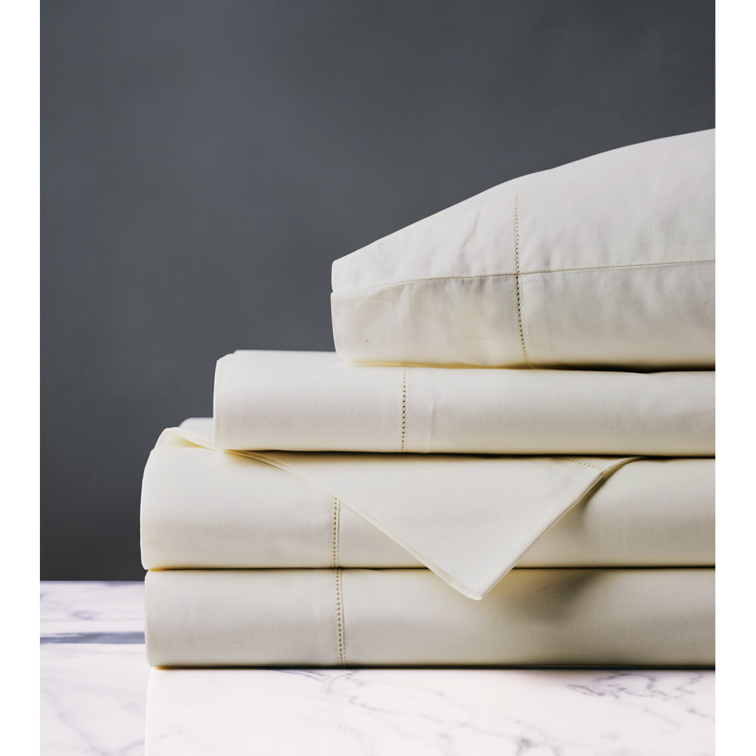 Gianna Luxe 400 Thread Count Egyptian-Quality Cotton Percale Sheet Set Eastern Accents 