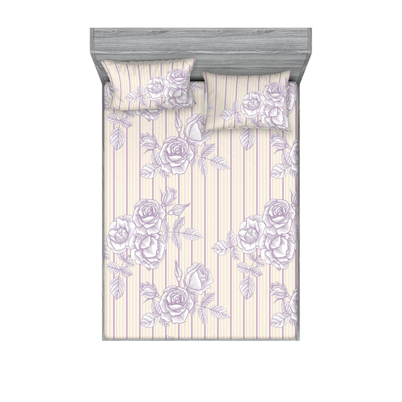 Drap-housse et taie décorative Ambesonne, Ensemble de draps très grand californien avec 2 t