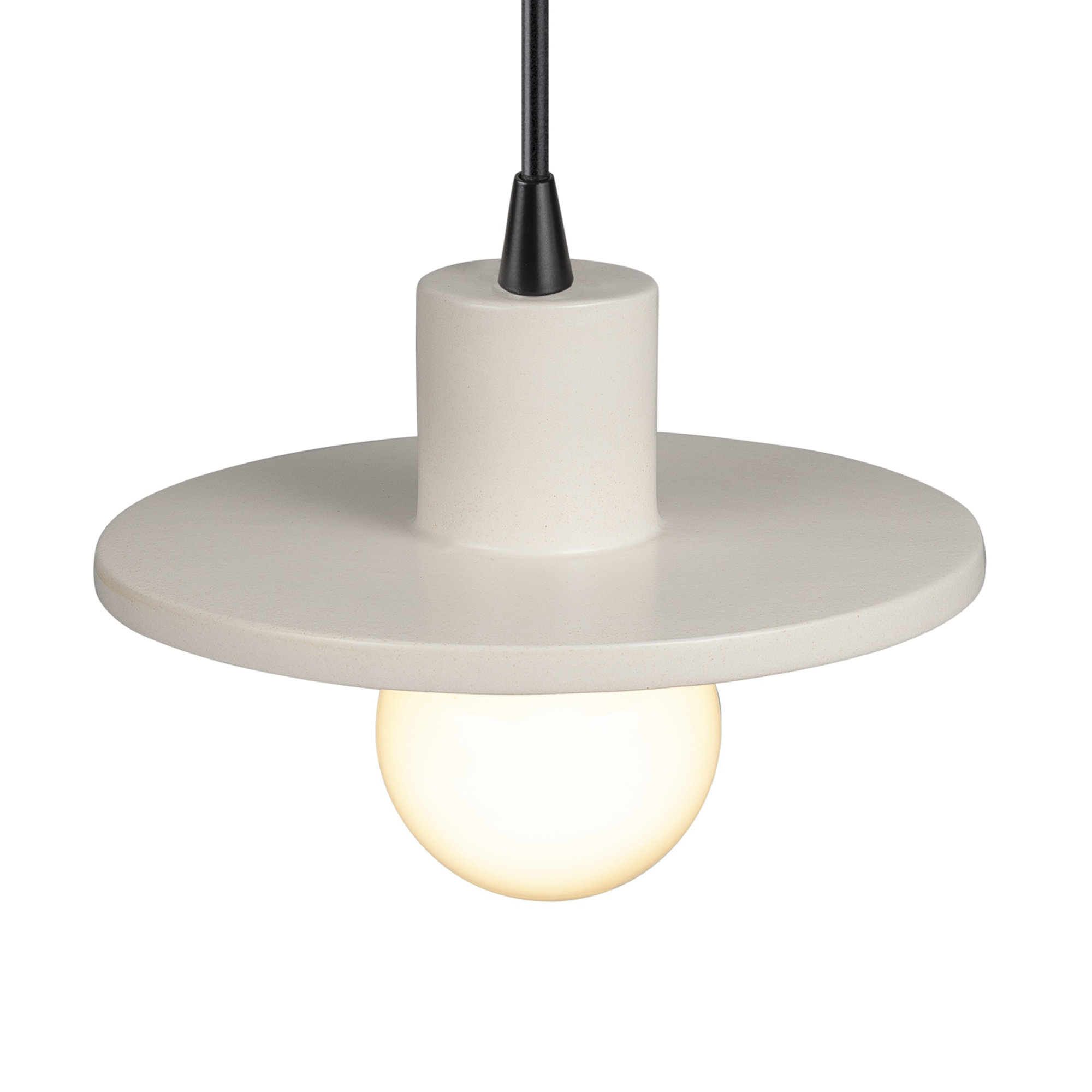 Marlena Single Pendant, Matte White, Matte Black