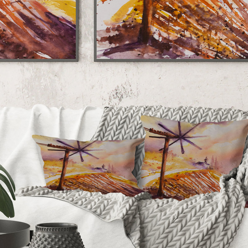 Coussin Watermill In Italian Landscape