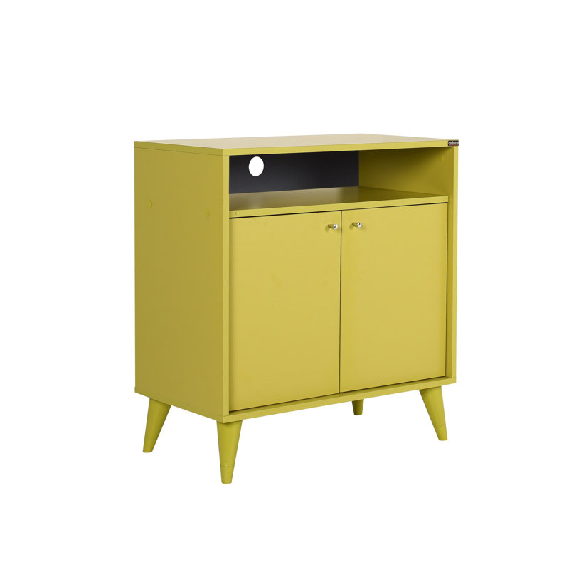 Modern Multi-Purpose Cabinet, Solid Green, 28.7 x 31.1 x 16.5 inches | 100% Melamine Coated Particle Board, Thickness: 0.6 inches | Stylish Storage Solution for Home & Office, Durable and Functional Design