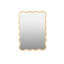 Miroir rectangulaire ondulé en bois massif - bois naturel - miroir moderne 40 po x 28 po pour salle de bain, chambre à coucher, salon, salle à manger, vestiaire, vestibule-1029297883