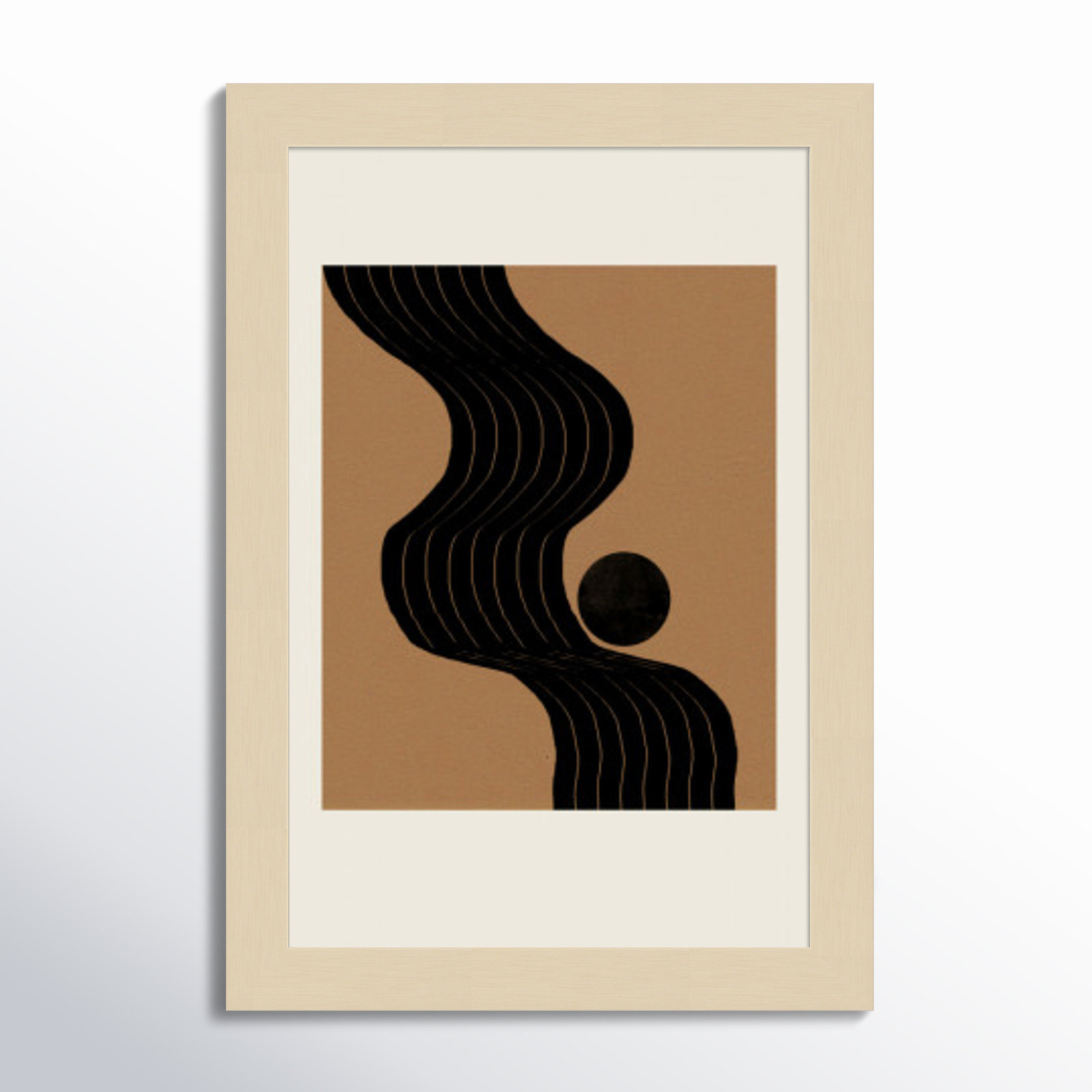 Pickensville "Composition I" Print, Brown, 13" H x 9" W
