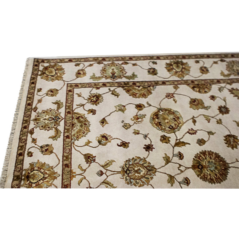 Handmade Silk and Wool Area Rug