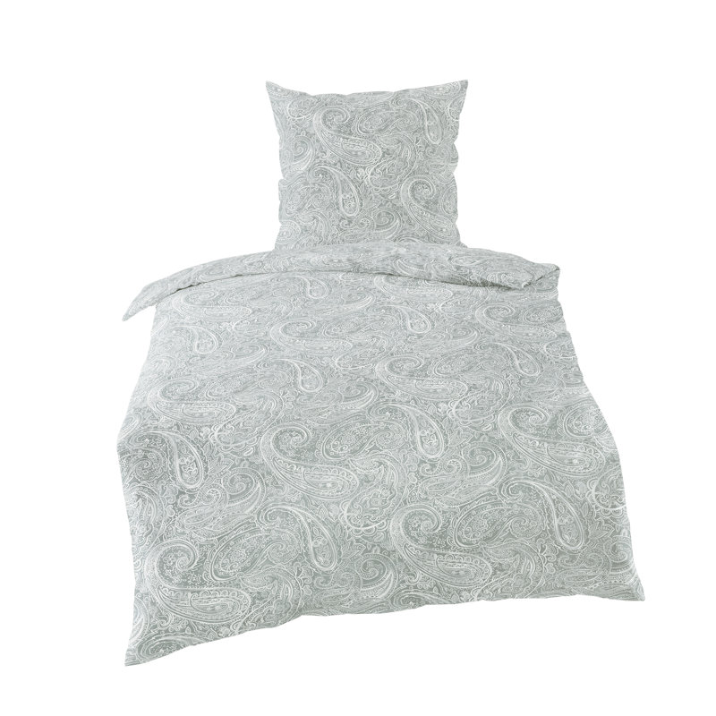 Juliet Cotton Paisley Duvet Cover Set with Pillowcases Included, Single - 1 Pillowcase (80 x 80 cm)