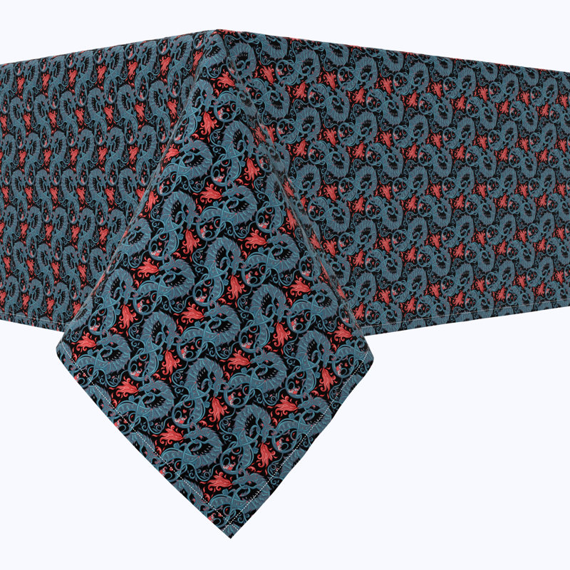 Rectangular Tablecloth, 100% Cotton, Floral 30, 84" x 60"
