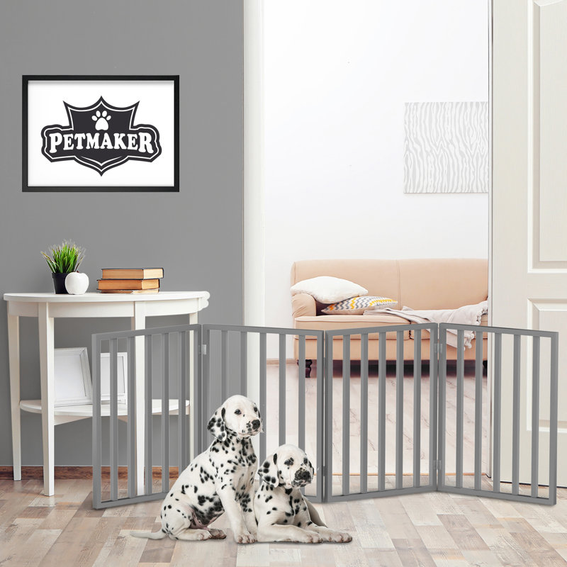 Free Standing Pet Gate, Grey