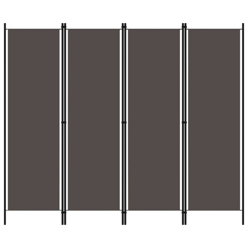 Paravent multi-couleurs, 4, H 70,87 po x l 78,74 po x P 1,6 po, Gris