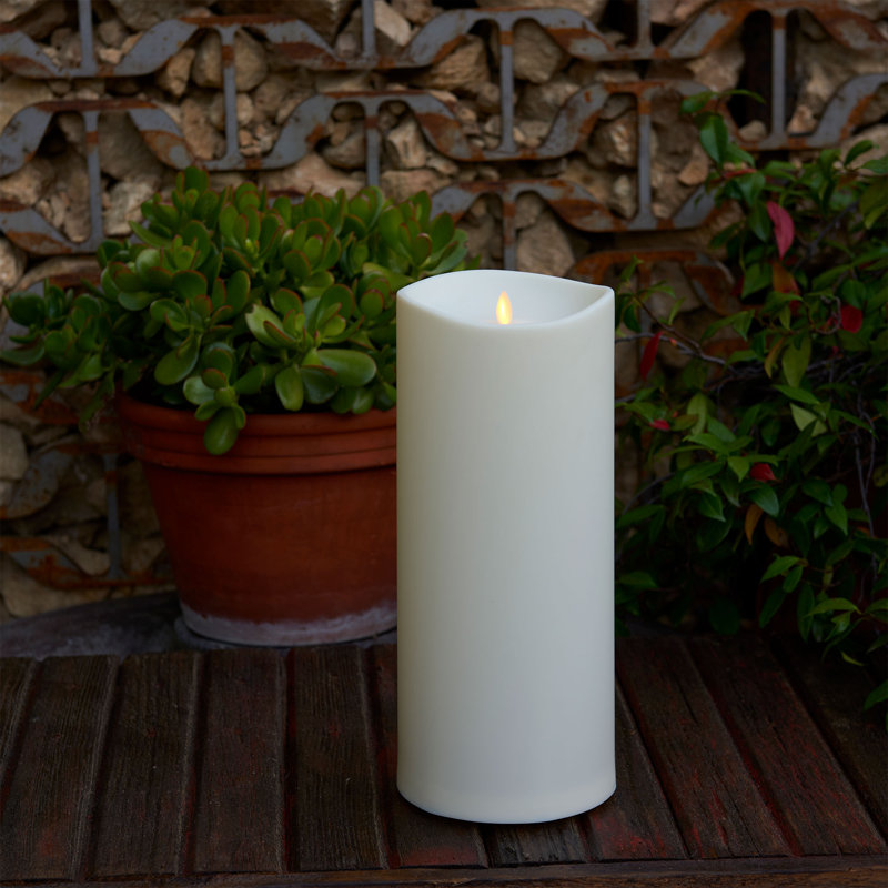 Vanilla Honey Scented Flameless Candle, 15" H x 6" W x 6" D