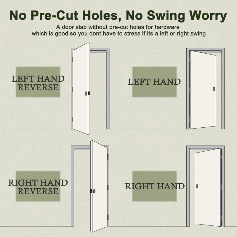 1 Lite Mirrored Prefinished Door Slab Solid Manufactured Wood Core Standard Door, 32" x 80"
