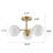 Murtie 3-Light Modern Glass Semi Flush Mount