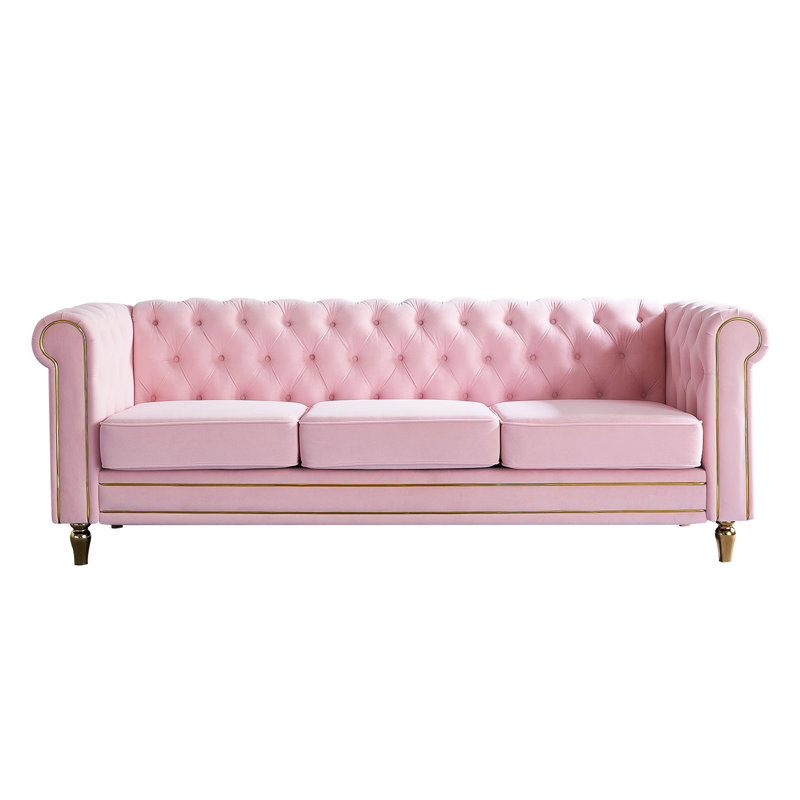Canapé Chesterfield, Rose