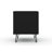Rockefeller 20" Mid-Century Modern 2-Drawer Nightstand in Black-1020608968