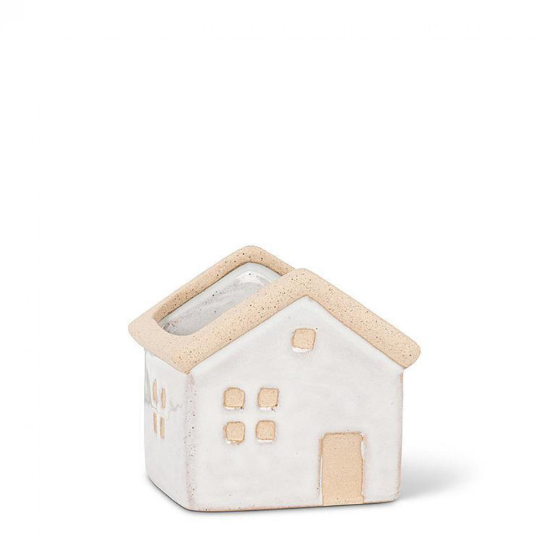 Jardinière en forme de maison, Gris / sable, H 3 po x l 3 po x P 2,5 po