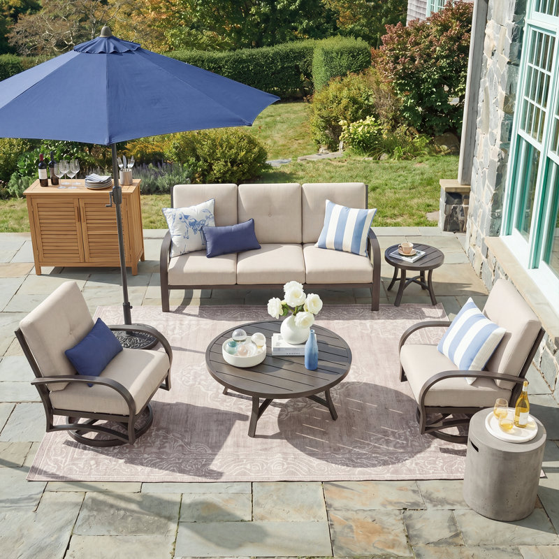 Ensemble de conversation pivotant 5 personnes Chamber avec coussins Sunbrella®