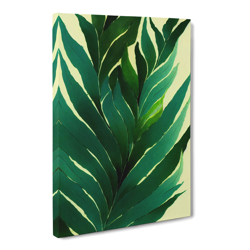 Linthicum Fern Leaf Design - Wrapped Canvas, 60cm H x 40cm W x 3cm D