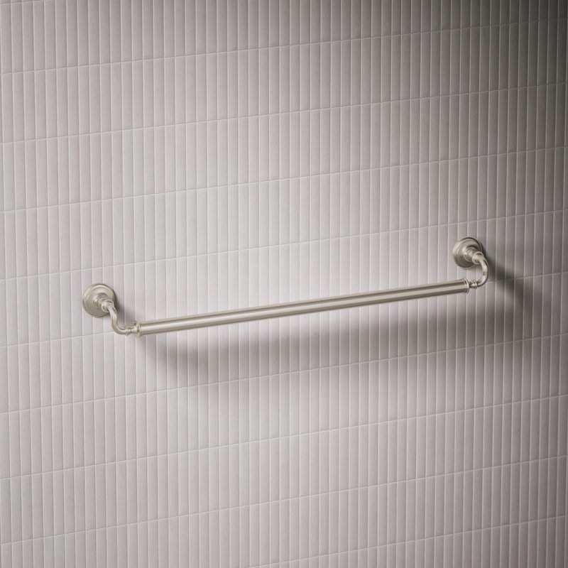 Kohler Artifacts Grab Bar, 12"W, Vibrant Brushed Nickel