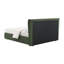 Lit double en chenille vert foncé Cheryl avec assemblage sans outil et support robuste pour les chambres élégantes-522362596