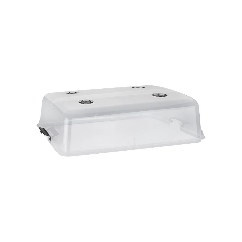 Elevated Planter, Transparent, 22.3cm H x 74.8cm W x 74.8cm D