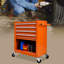 Chariot à outils 4 roues avec 4 tiroirs - Orange-232754541