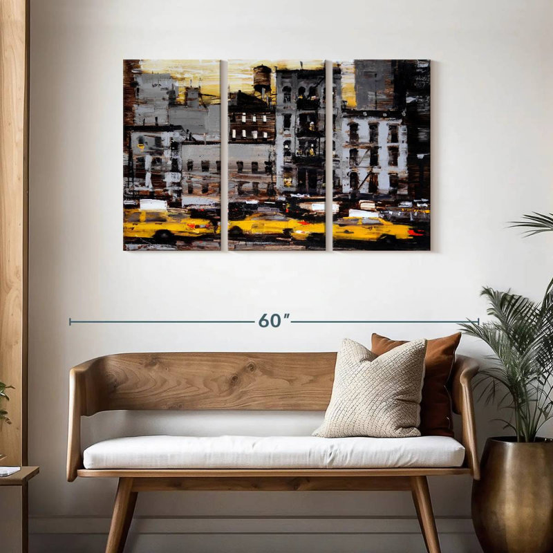 Sireci Yellow Cabs, 28" H x 45" W