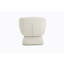 Fauteuil pivotant blanc, structure en bois massif, fauteuil de loisirs moderne, idéal pour le salon et la chambre à coucher