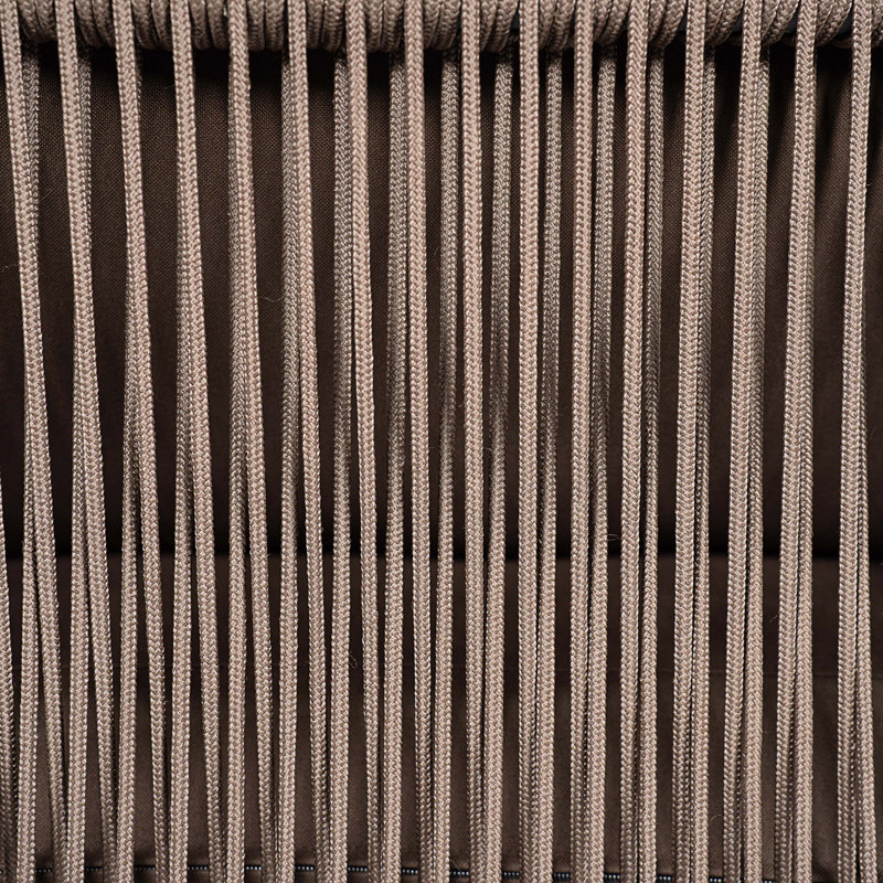 Chaises longues confort, dossier en corde de bois d'acacia, siège de terrasse moderne