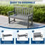 Banc d'extérieur en polyéthylène robuste pour 2 à 800 lb - Siège de jardin et de patio durable et résistant aux intempéries - Mobilier de cour robuste - Gris-1271673932