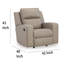 Livie Manual Rocker Recliner Chair,  Faux Leather-111119572