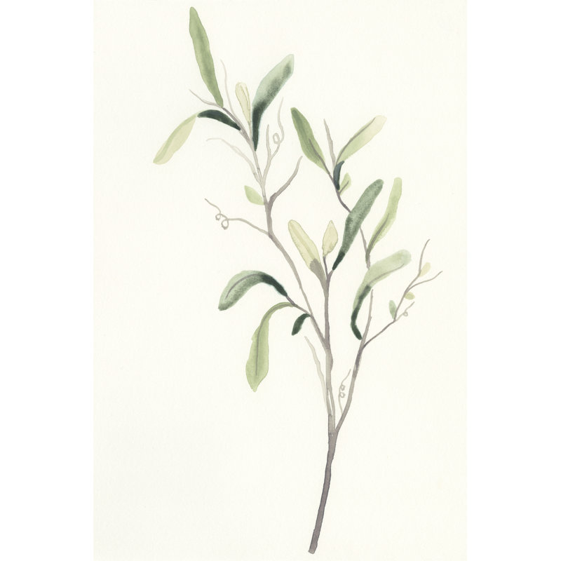 Spindle Sprig III by June Erica Vess - Painting, 122 cm H x 81 cm W, Black Floater Framed
