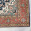 Orange Navy Boho Vintage Cotton Chenille Kilim Non-Slip Cotton Base Kilim-1296291627