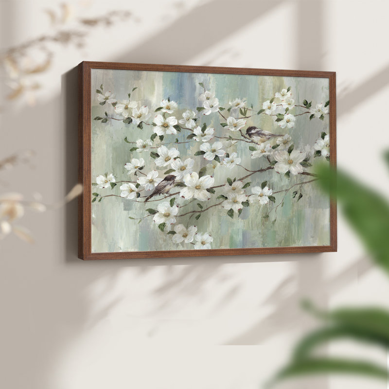 Spring's Song - Reproduction encadrée - Restickable, Noyer, H 22 po x l 28 po