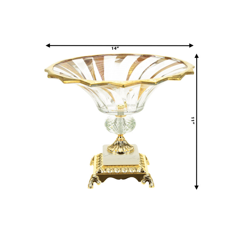 Bol sur pied piédestal, grand - 14 X 12 pouces