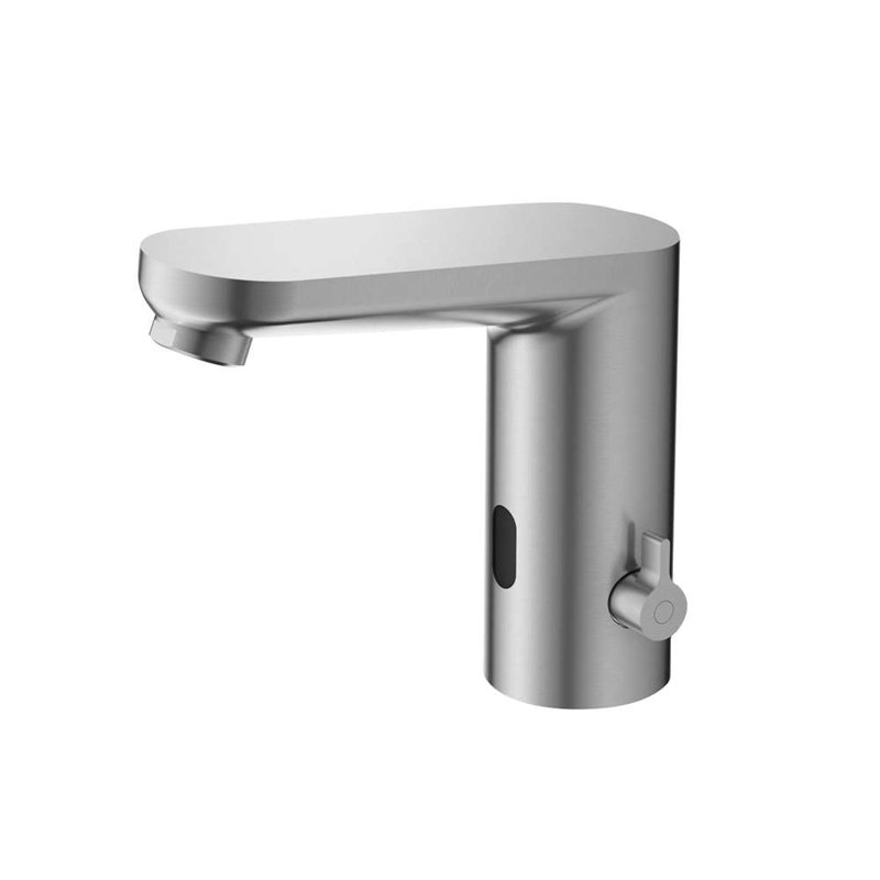 Capteur automatique à fixation sur le comptoir de qualité commerciale pour les toilettes modernes, Nickel brossé