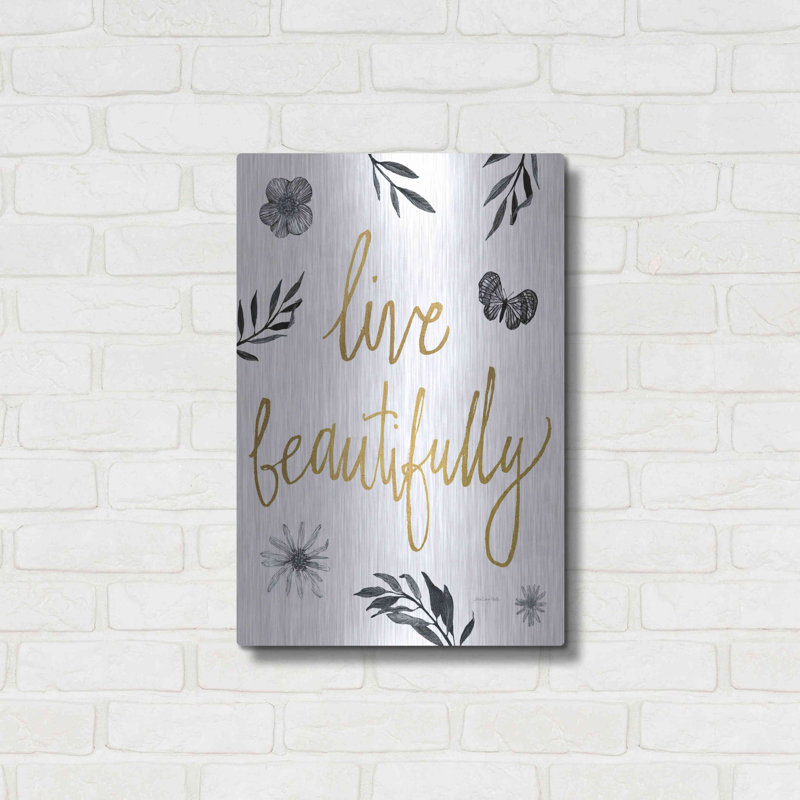 «Live Beautifully BW» par Sara Zieve Miller, H 24 po x l 16 po