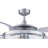 Classic 48" Retractable Blade Ceiling Fan with Light and Remote, Modern Fandelier Ceiling Fan, Patented Design Technology, Stronger Thicker Blades, Chrome-2121073425