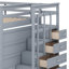 Lit superposé avec lit gigogne et escalier-2070255959