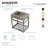Kingston Brass Kingston Commercial 31-Inch Stainless Steel Console Sink with Steel Base (8-Inch, 3-Hole)-49719154