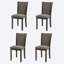 Ensemble de 4 chaises de salle à manger en bois rembourrées-1833345191-1833345190