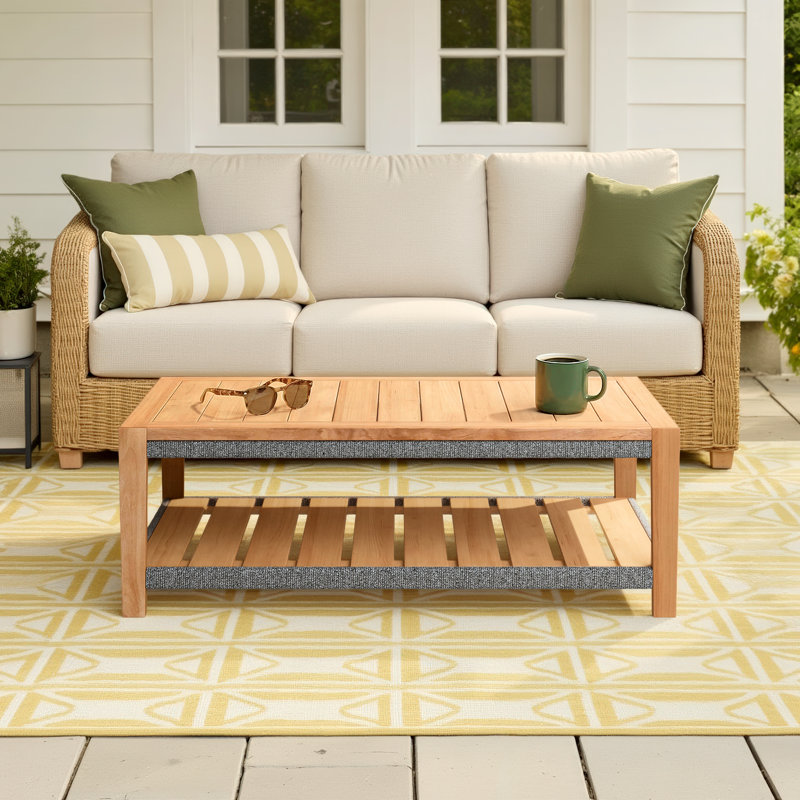 Wallace Teak Rectangular Outdoor Coffee Table