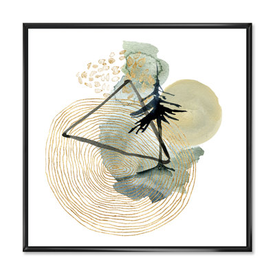 Abstract Landscape Of Mountains Moon and Tree - Abstract Canvas Wall Decor