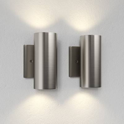 Appliques murales à DEL 7 po en aluminium nickel à intensité variable