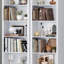 Bibliothèque de 75 po de hauteur, bibliothèque sur pied à 6 niveaux avec tablettes réglables, tablette de rangement ouverte de 24 po de large, organisateur de présentation moderne pour le bureau personnel, le salon, la chambre à coucher, le bureau
