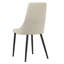 Chaise de salle de bain Bainbridge Mid-Century en tissu et métal, ensemble de 4 - beige et noir