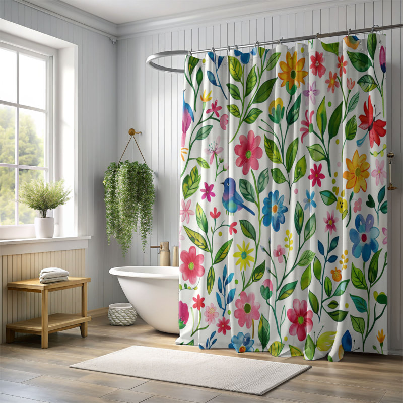 Rideau de douche Spring Dye - Premium, H 74 po x l 71 po