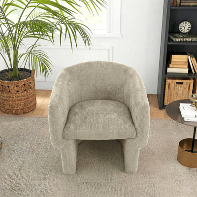 Wichita Light Brown Chenille Lounge Chair