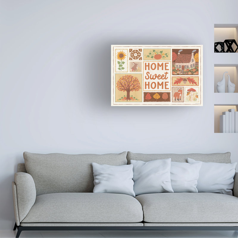 Art mural sur toile noir, Laura, Autumn, Beige, H 22 po x l 32 po